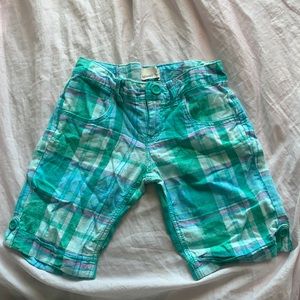 2 pairs of little girls plaid shorts